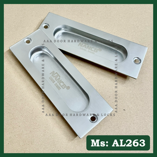 Tay nắm âm inox 304 không gỉ sét dùng cho cửa lùa, tủ gỗ, tủ nhôm, tủ bếp cao cấp - Vít ngoài
