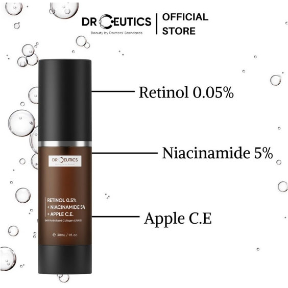 DRCEUTICS  Retinol 0.5% + Niacinamide 5% + Apple C.E 30ml