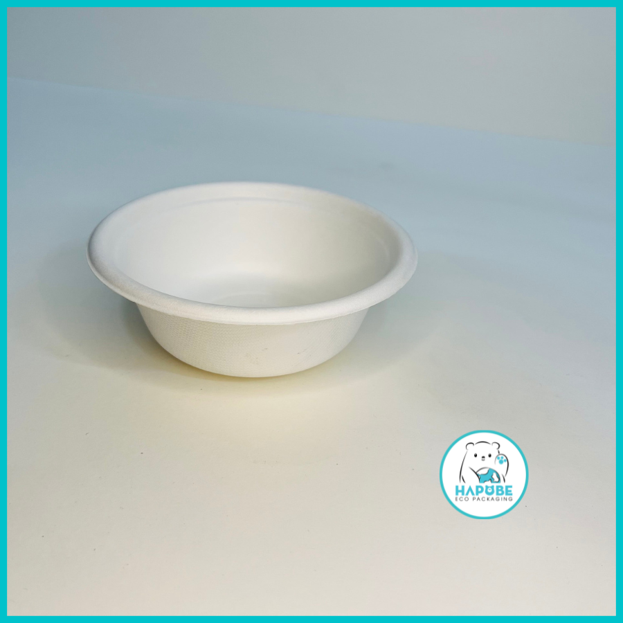 Combo 10 chiếc bát bã mía 350m dùng 1 lần thay bát ăn cơm BBZ005 Hapobe