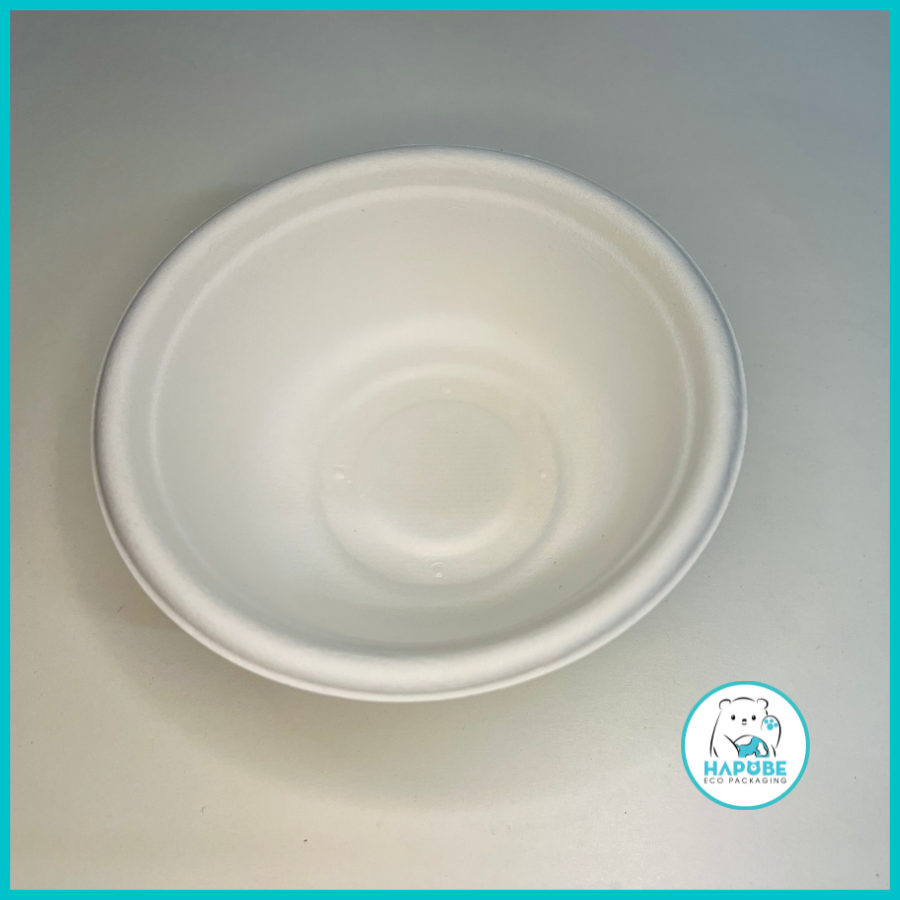 Combo 10 chiếc bát bã mía 350m dùng 1 lần thay bát ăn cơm BBZ005 Hapobe