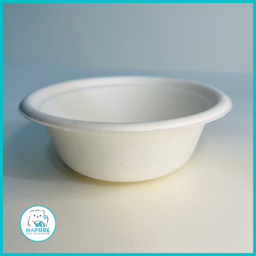 Combo 10 chiếc bát bã mía 350m dùng 1 lần thay bát ăn cơm BBZ005 Hapobe