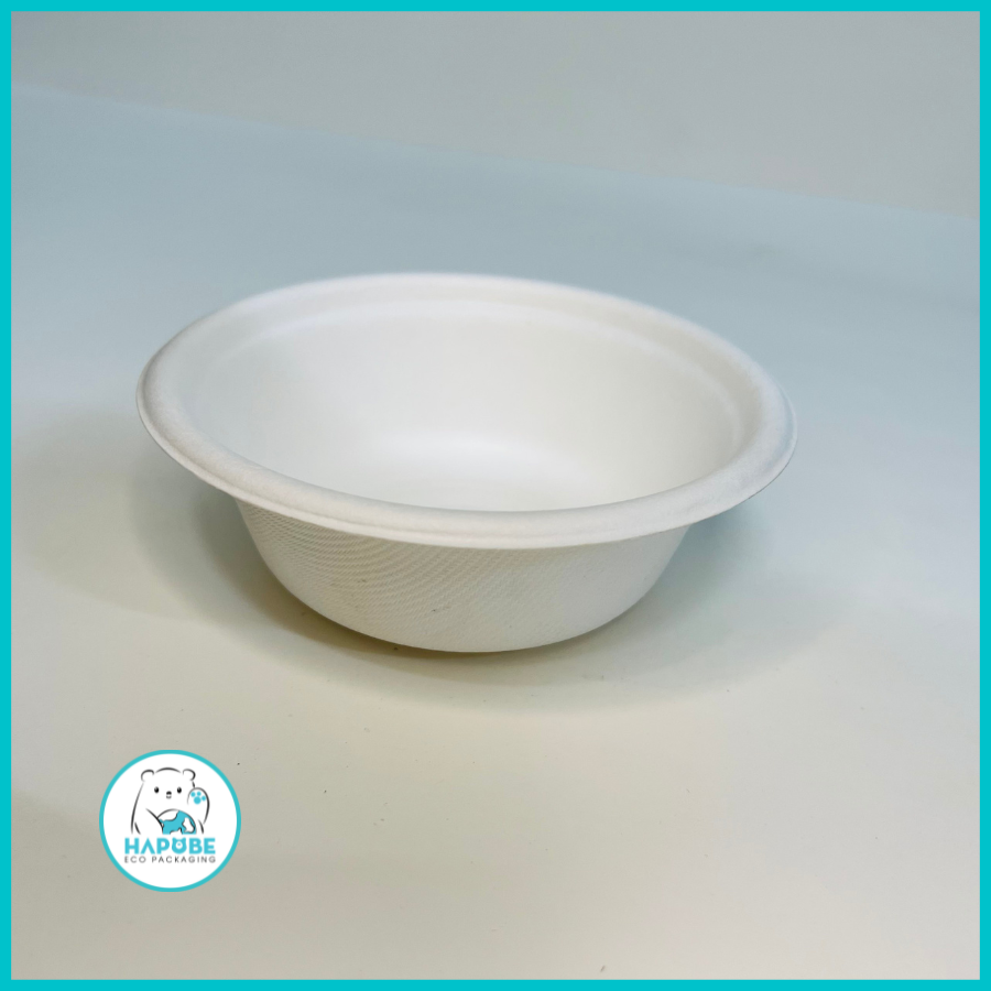 Combo 10 chiếc bát bã mía 350m dùng 1 lần thay bát ăn cơm BBZ005 Hapobe