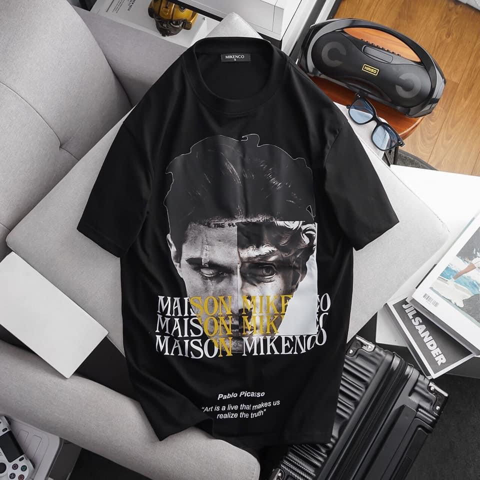 Áo thun thời trang unisex oversize, hình in chất, vải cotton 2 chiều chính phẩm AT911