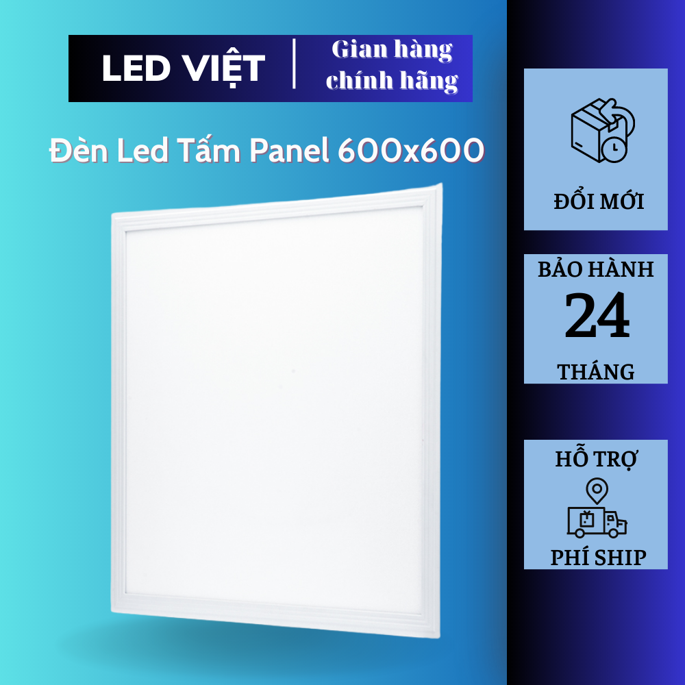 Đèn led panel 600x600, tấm led âm trần 48W cao cấp ánh sáng trắng vàng