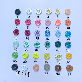 (Mua số lượng từ 5 gói sẽ rẻ hơn) set 50 NÚT SƠ MI 4 LỖ 2 da size 1.1cm