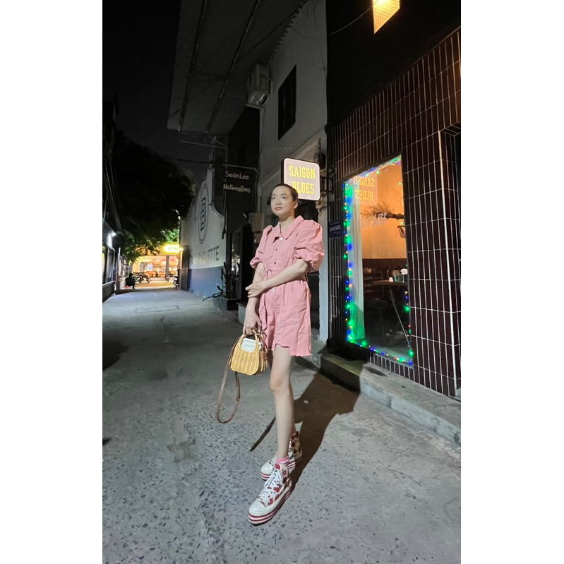 Thanh lý jumpsuit hồng coral