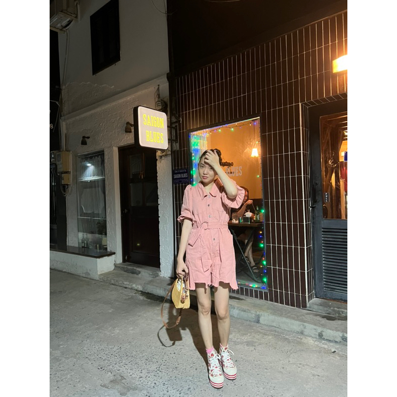 Thanh lý jumpsuit hồng coral