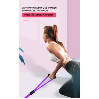 Dây Kéo Đàn Hồi Tập Yoga/Thể Lực, Tập tay Đa Năng Vòng Số 8-Giao Màu Ngẫu Nhiên