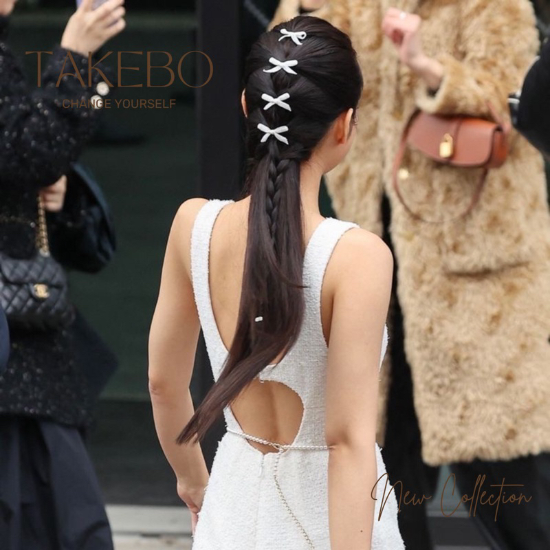 Kẹp tóc nơ nhỏ Jennie Blackpink  nhiều màu basic hot trend thời trang cá tính dành cho bạn nữ