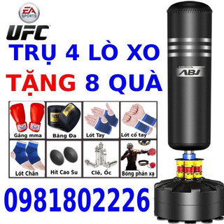 Bao Cát Đấm Bốc Boxing Tập Võ Đã Dồn + Găng boxing rồng lửa + băng đa + bóng phản xạ - Thiết bị đấm bốc dành cho boxing
