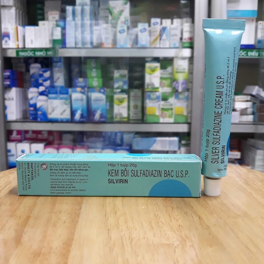 KEM BÔI PHỎNG , BỎNG SULFADIAZIN BẠC U.S.P SILVIRIN