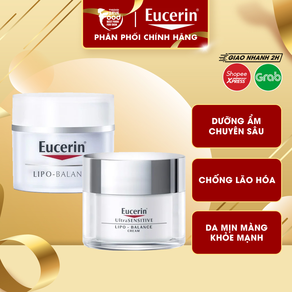 Kem Dưỡng Ẩm Chuyên Sâu Dành Cho Da Khô Và Nhạy Cảm Eucerin UltraSensitive Lipo-Balance Cream 50ml