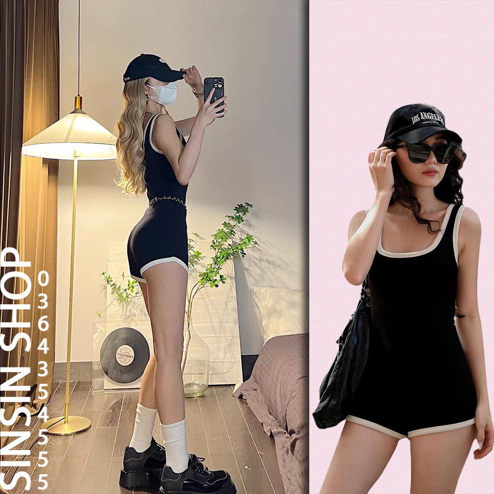 Jum Đùi Hai Dây Viền Trắng Siêu Hot Cho Mùa Du Lịch Thể Thao Cá Tính Đi Biển Ôm Body Basic Dễ Mặc 2023 SINSIN3103 SHOP