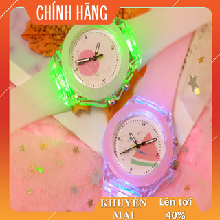 Đồng hồ cho bé gái phát sáng và dạ quang hình hoa quả ngộ nghĩnh - FULL hộp + pin + hướng dẫn
