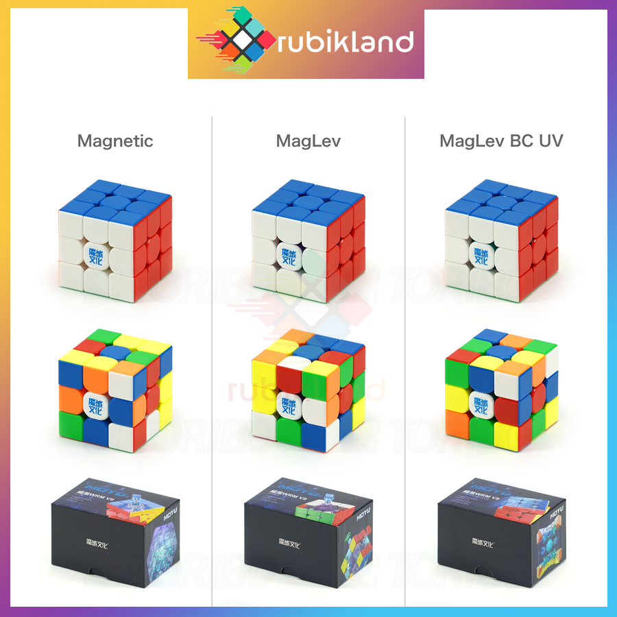 Rubik MoYu WeiLong WRM V9 3x3 Rubic WeiLong WR M V9 Cao Cấp Có Nam Châm Magnetic Maglev Ballcore UV Đồ Chơi Trí Tuệ