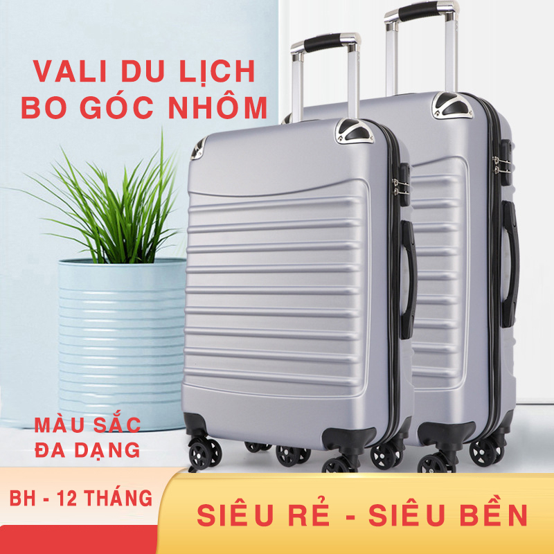 VALI DU LỊCH BỌC GÓC INOX CAO CẤP - giá cạnh tranh - hàng chính hãng chống nước, chịu va đập, trầy xước