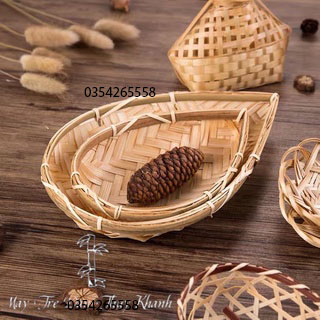 Đĩa tre | Khay tre trang trí, decor