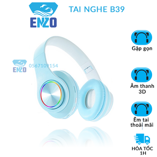 [HOT] Tai Nghe Chụp Tai Bluetooth Enzo B39 Có Mic Học Online, Chơi Game - Headphone Bluetooth Không Dây Có Thể Gập Gọn