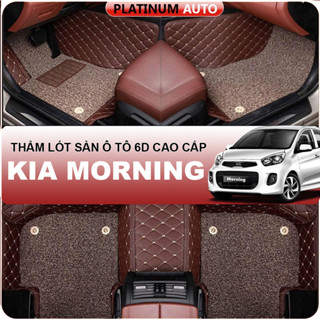 Thảm lót sàn ô tô 6D Cao Cấp Kia Morning (2016-2024) chống thấm nước, không mùi, phủ kín 95% phần nỉ sàn xe