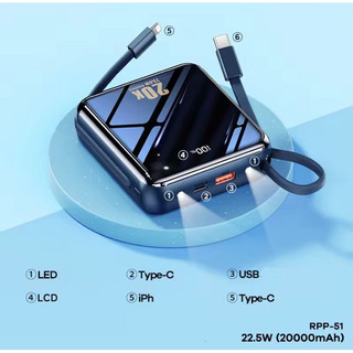 Sạc dự phòng 20,000mah 22,5w rpp-51 remax