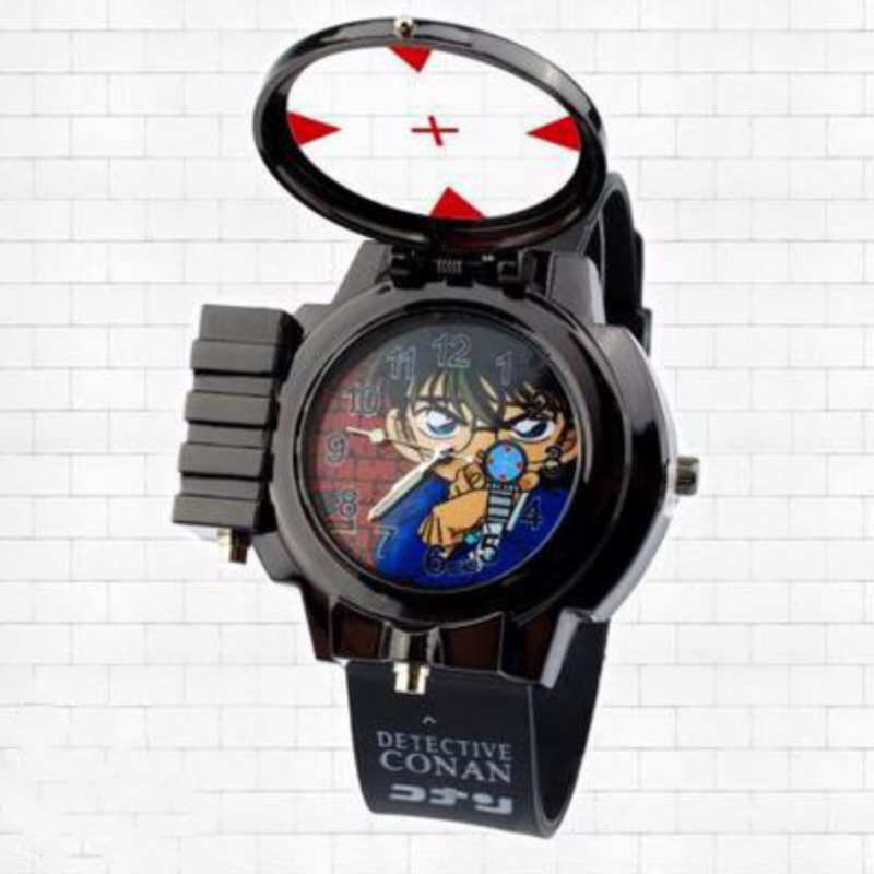 Đồng hồ bé trai Conan, Luffy, Naruto chiếu Laze - FULL hộp + pin + hướng dẫn