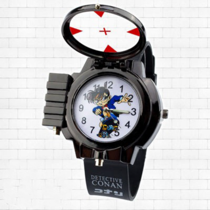 Đồng hồ bé trai Conan, Luffy, Naruto chiếu Laze - FULL hộp + pin + hướng dẫn