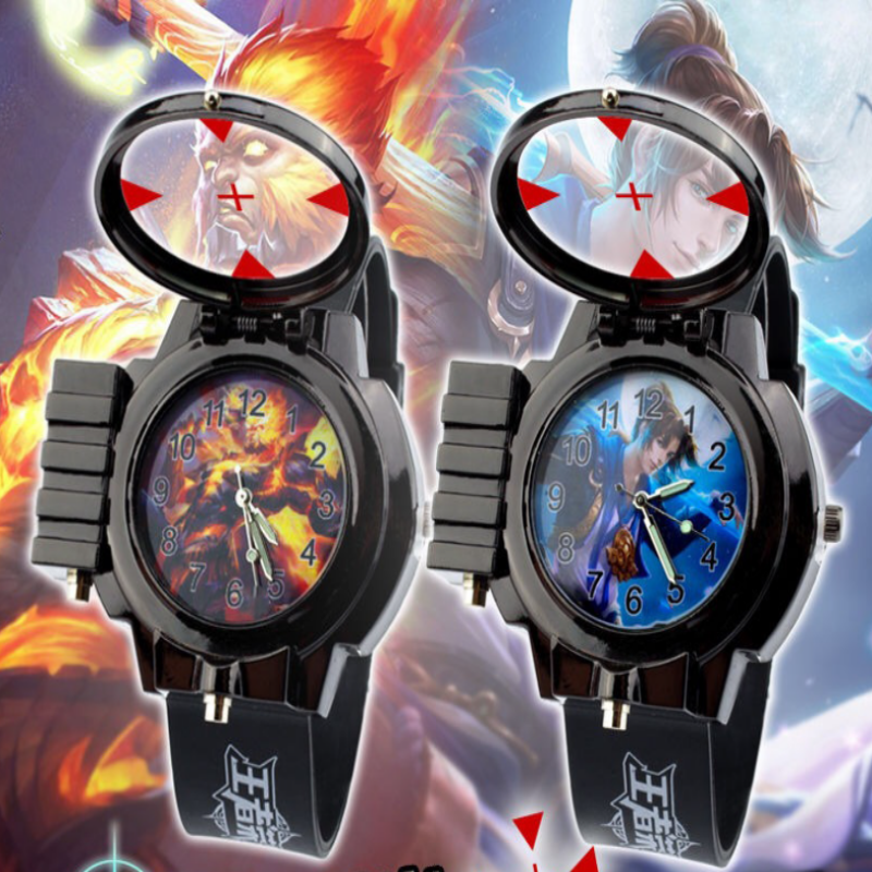 Đồng hồ bé trai Conan, Luffy, Naruto chiếu Laze - FULL hộp + pin + hướng dẫn