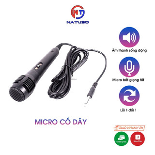 Mic Có Dây Natuso Mi6 Giá Rẻ Cho Âm Ly, Loa Kéo , Loa Karaoke Jack 6.5 Thông Dụng