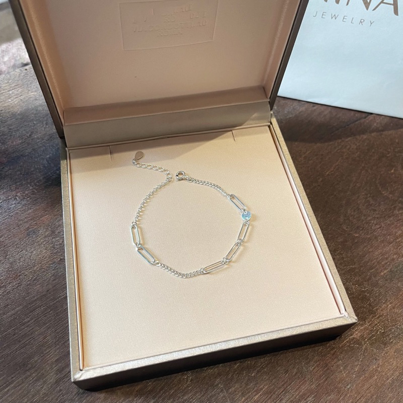 Lắc tay bạc nữ móc xích cá tính sang trọng - Trang Sức MINA JEWELRY