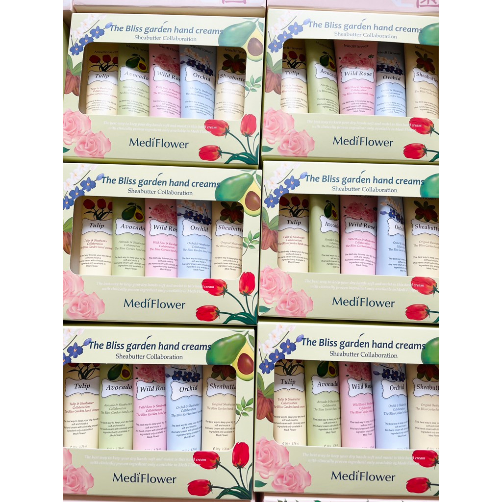 Set Kem Dưỡng Da Tay MediFlower 5 Tuýp x 50g