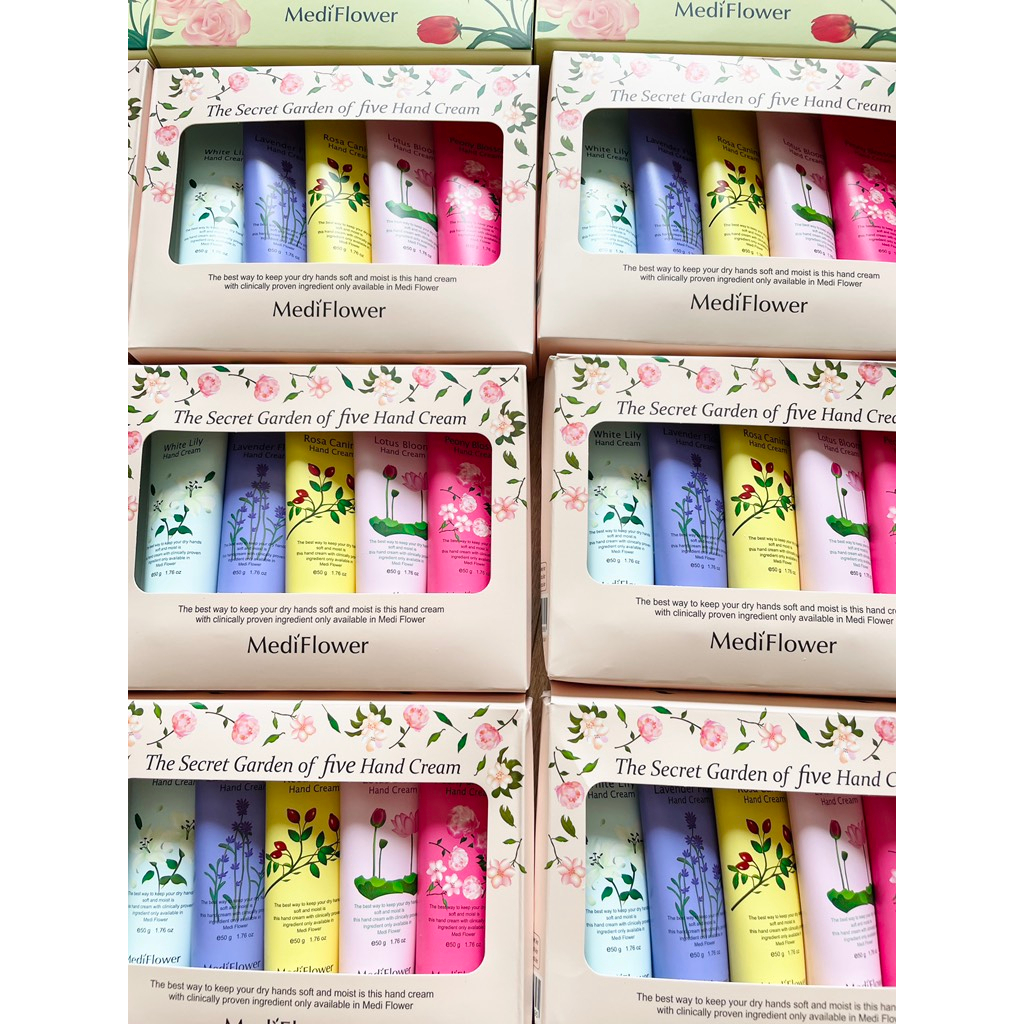 Set Kem Dưỡng Da Tay MediFlower 5 Tuýp x 50g