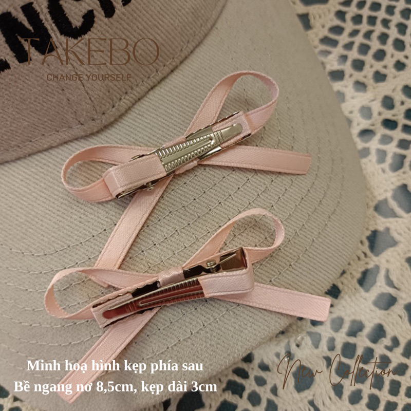 Kẹp tóc nơ nhỏ Jennie Blackpink  nhiều màu basic hot trend thời trang cá tính dành cho bạn nữ