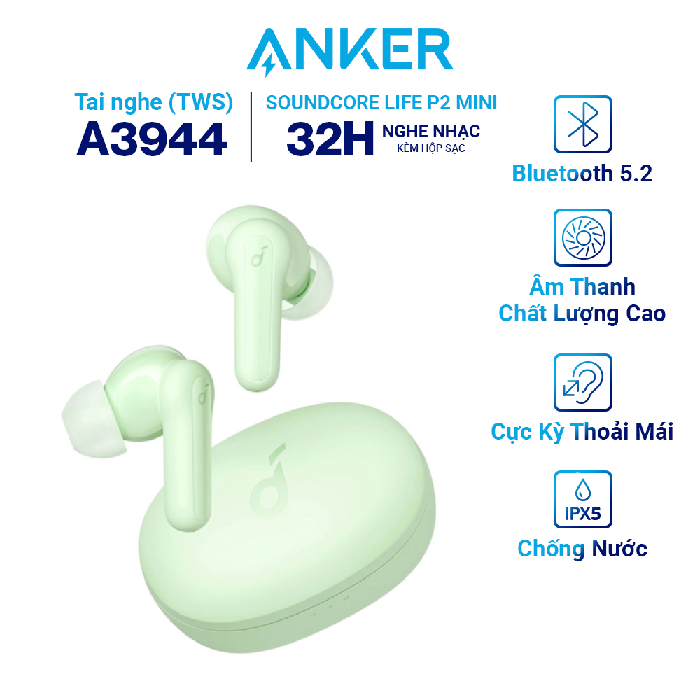 Tai nghe không dây Anker Soundcore Life P2 Mini A3944