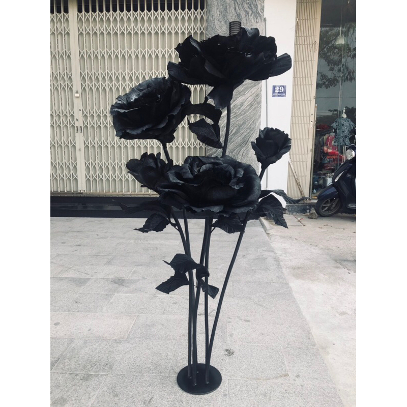 Đế sắt làm trụ hoa khổng lồ trang trí đường kính 220mm x dày 6mm