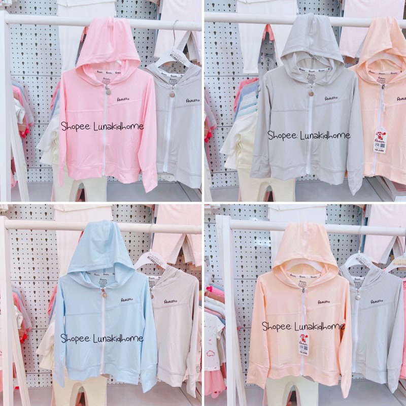 Áo chống nắng Avaler vải lỗ thoáng khí (18-4M đến 5-6Y)