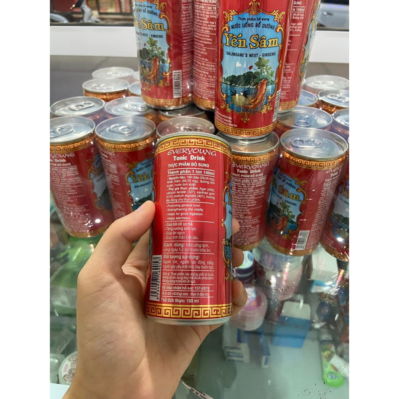 Nước Yến Sâm Khánh Hoà 1 thùng 24 chai