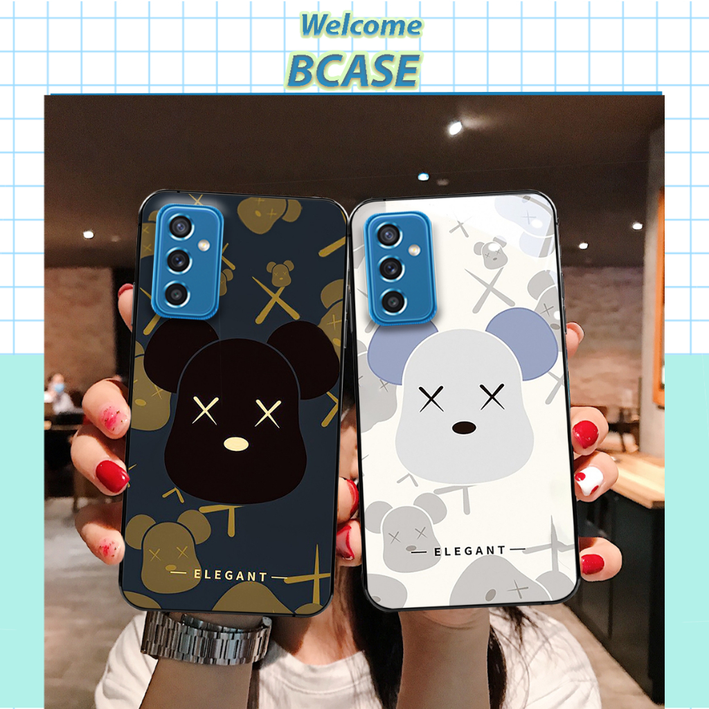 Ốp lưng Samsung M52 5G in hình gấu bear, kaws/ Ốp bearbrick cao cấp mới nhất