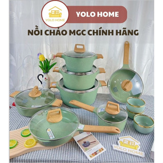 Nồi Chảo MGC Chính Hãng Màu Bơ Chống Dính, Đun Mọi Loại Bếp