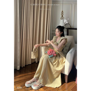 (ẢNH THẬT) - ĐẦM SUÔNG HOA XẾP LY SIÊU SANG