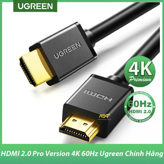 Dây HDMI 2.0 thuần đồng 19+1 Dài 1-10m UGREEN HD104 - Pro Version Support 4K60Hz - BH 24T Đổi Mới