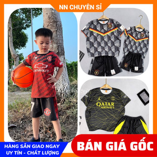 Đồ bộ thể thao đùi bé trai size đến 70kg chât thun mềm mát đồ bộ thun nam quần đùi dbrbd full size