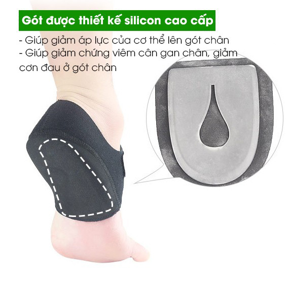 Vớ giảm viêm cân gan chân Plantar fasciitis bảo vệ gót chân chính hãng LGYK05