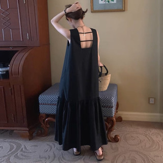 Váy Suông Dài Đuôi Cá Dây Lưng
