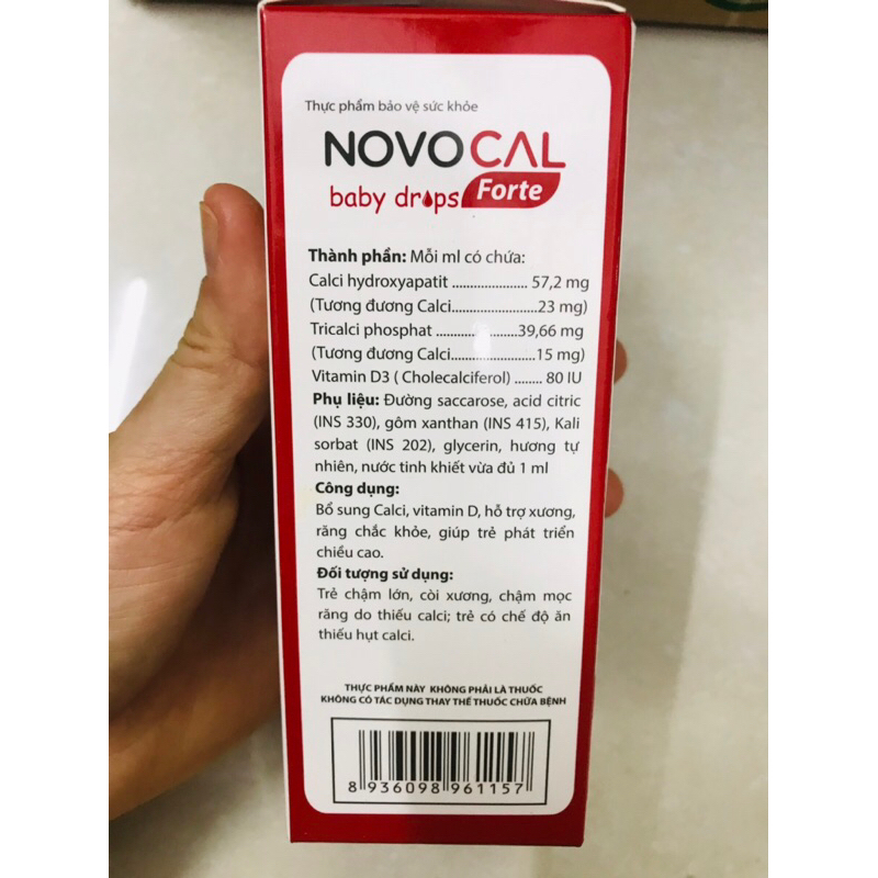 Canxi sữa cho trẻ em Novocal giúp răng chắc khoẻ , phát triển chiều cao , chống còi xương