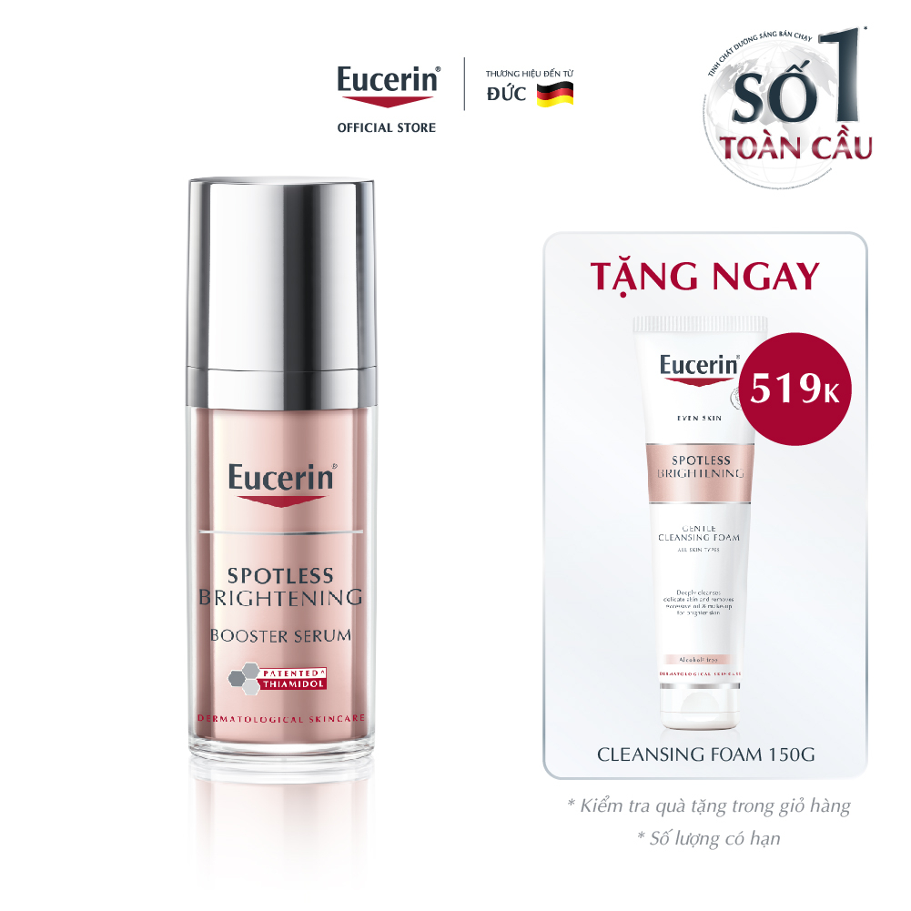 [Tặng Sữa Rửa Mặt 519K] Tinh chất giảm thâm nám & dưỡng sáng Eucerin Spotless Brightening Booster Serum 30ml