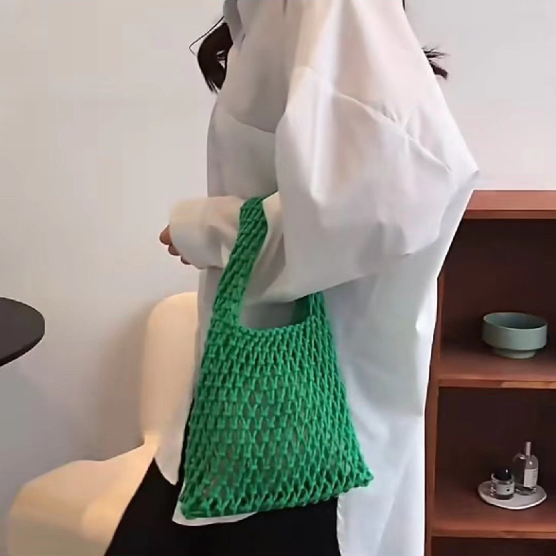 Túi lưới len Hobo cầm tay - nhiều màu - Cói House
