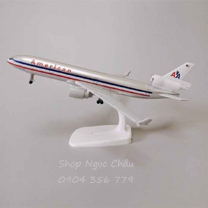 Mô Hình Máy Bay Chiến Đấu MD-11  20cm có bánh xe