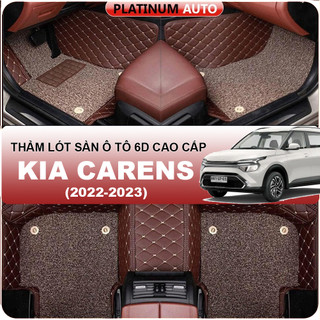 Thảm lót sàn ô tô 6D Cao Cấp Kia Carens (2021-2025) chống thấm nước, không mùi, phủ kín 95% phần nỉ sàn xe