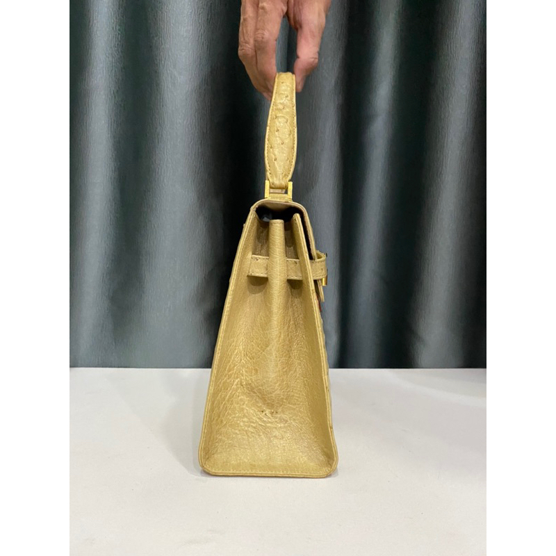 Túi si hiệu VASADINO của Ý dáng Kelly HM da đà điểu thật