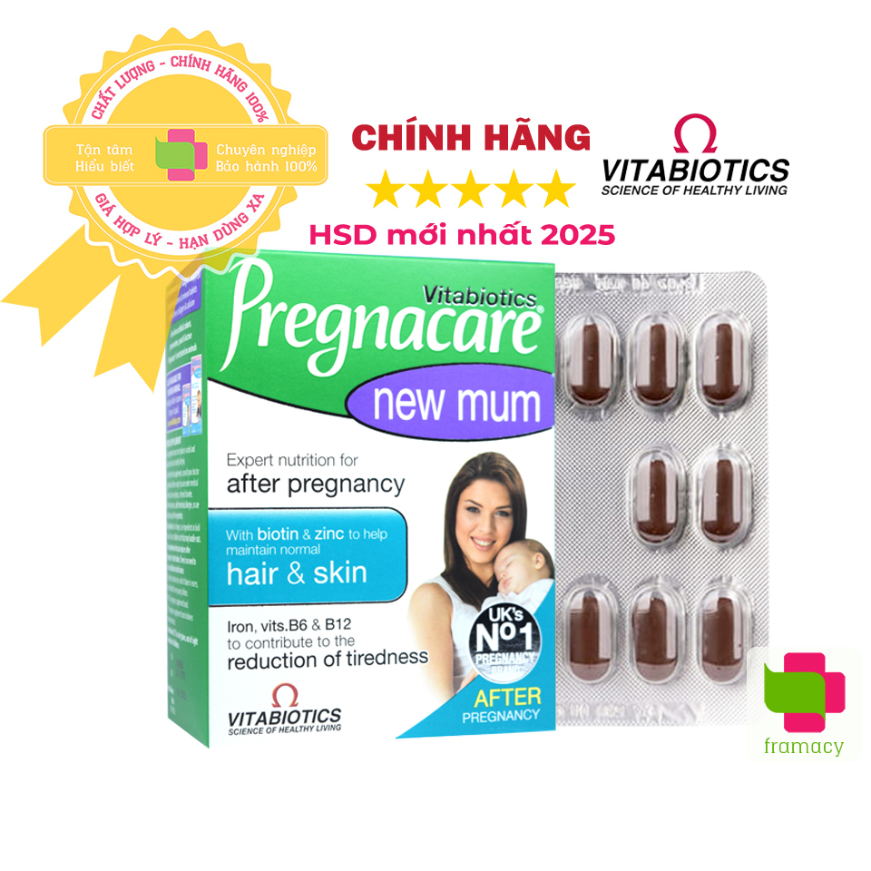 Vitamin tổng hợp Pregnacare New Mum, Anh (56 viên) cải thiện tóc và da cho phụ nữ sau sinh